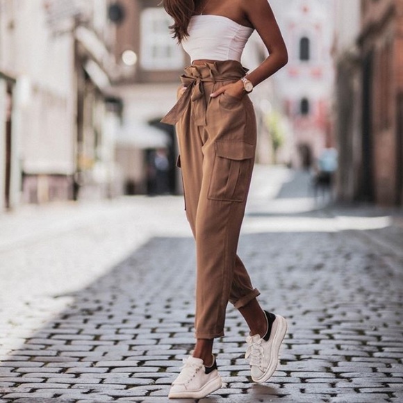 H&M Pants - H&M High Waisted Cargo Pants